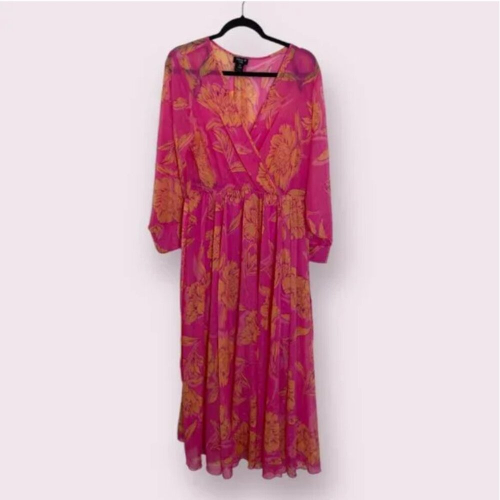 ⭐️ Vacation Beach Vaca Floral Flower Wrap Chic Glam Girly Classy Hip Maxi Dress